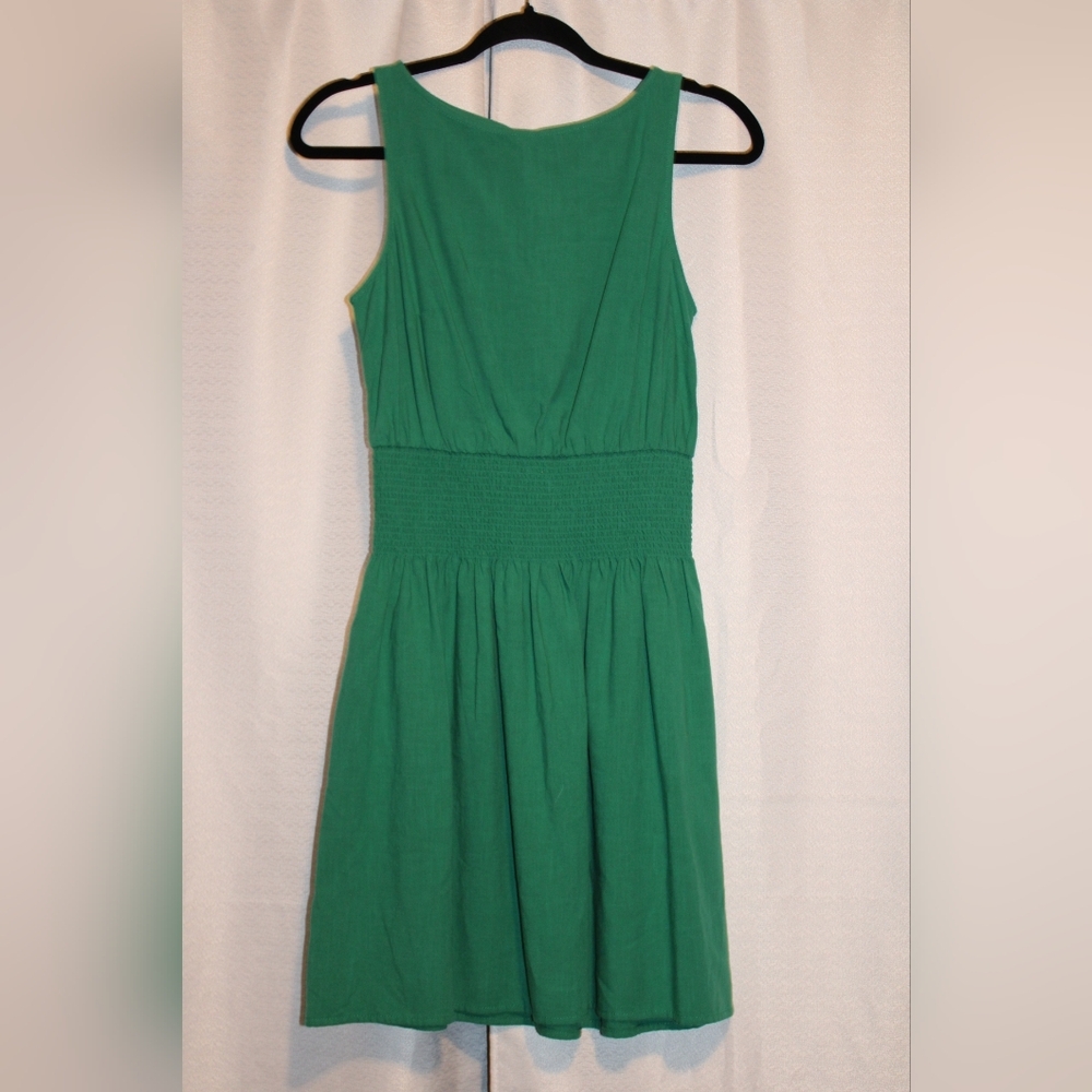 Green Sleeveless Smocked Sundress — Sizes XS & XXL, NWT